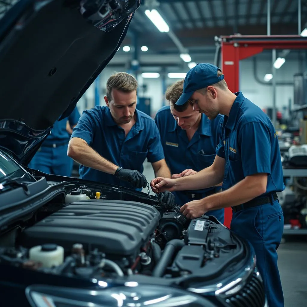 Equipo de técnicos trabajando